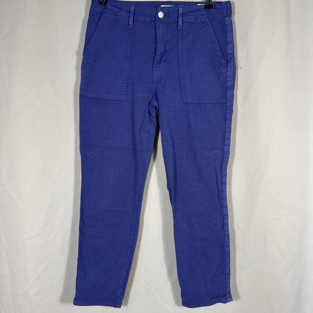 Pistola Women’s 28 Blue Utility Straight Leg Pants High Rise Workwear Heritage
